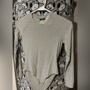 Versus Gianni Versace Silver Glitter Body Vintage Made in Italy Size 40